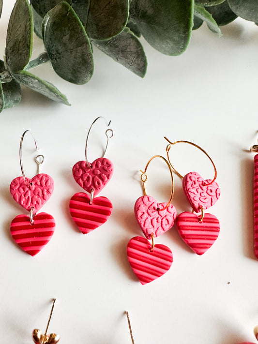 Valentines Stripe Dangles
