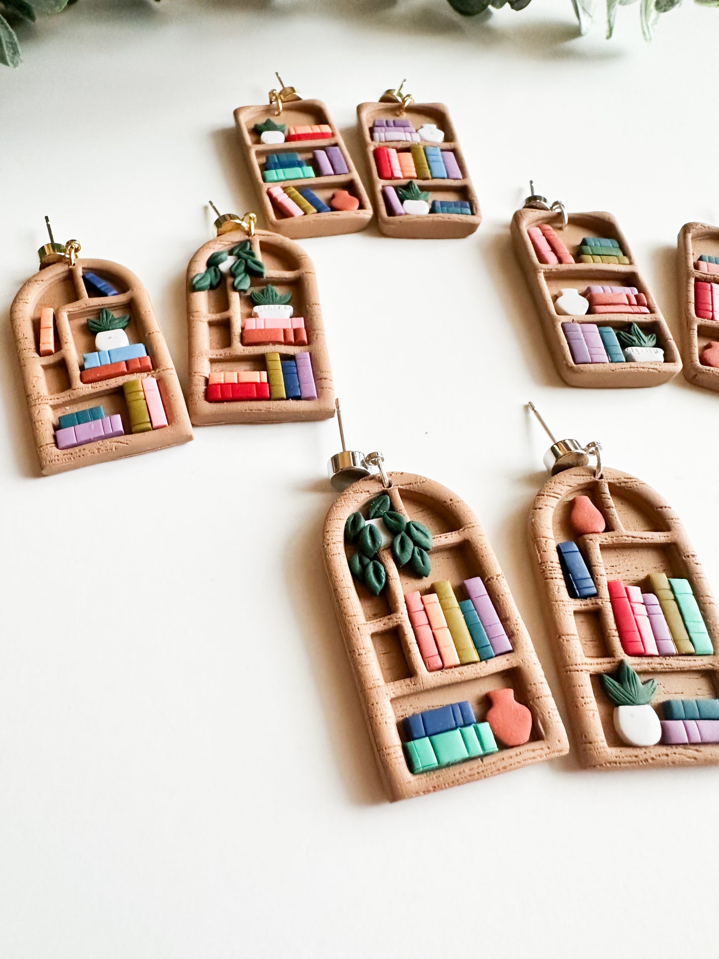 Bookshelf Earrings