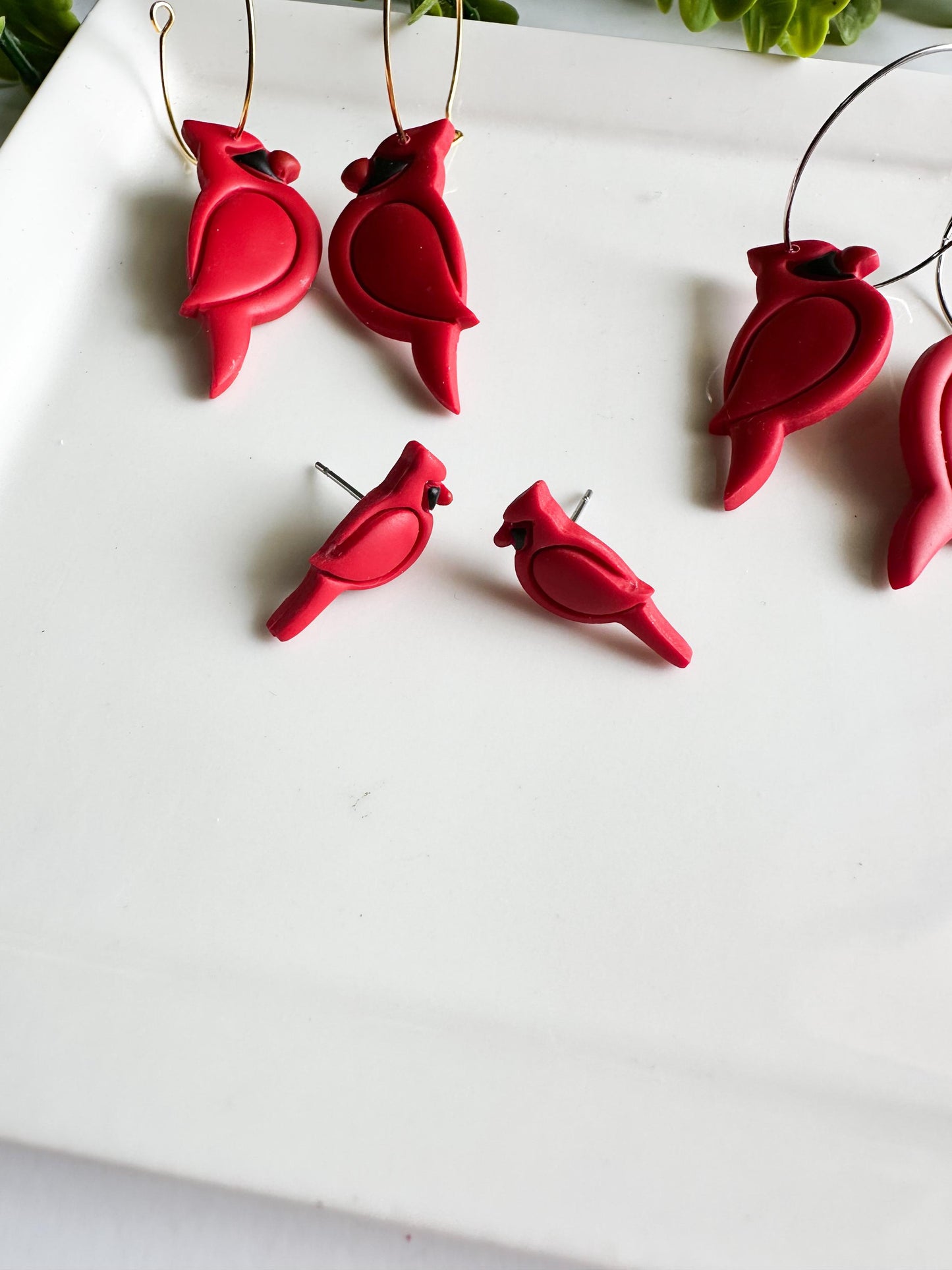 Cardinal Earrings