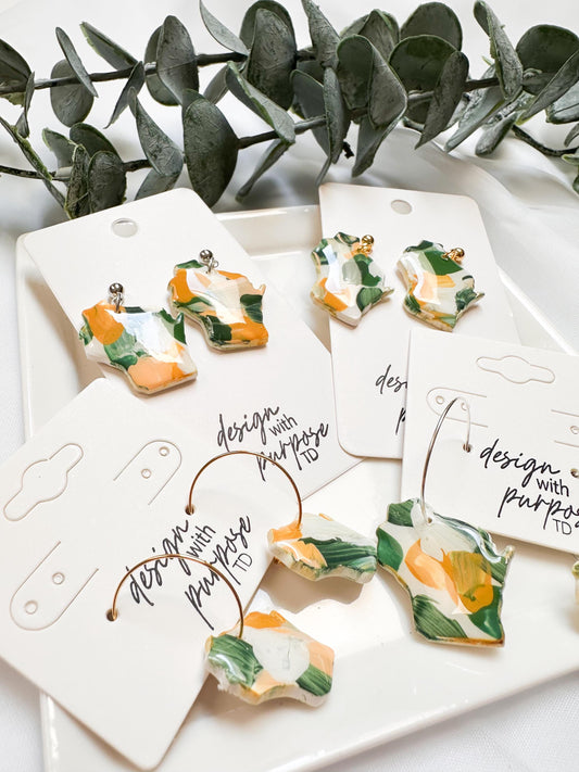 Hand Painted Green Bay Packers Earrings