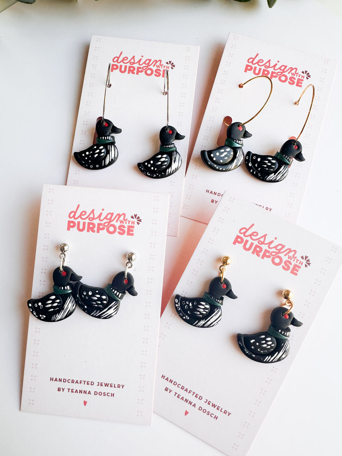 Loon Duck Earrings