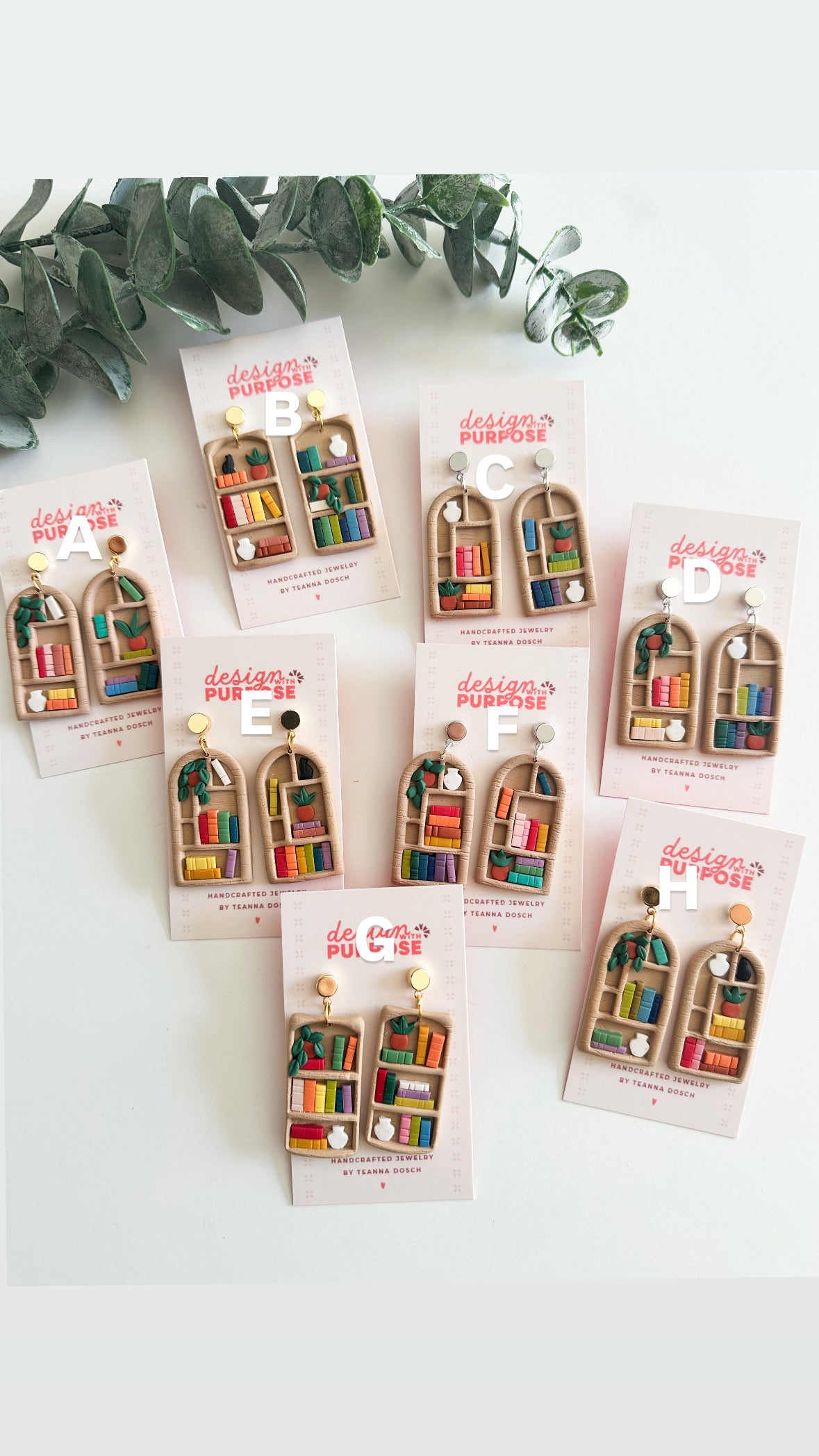 Bookshelf Earrings