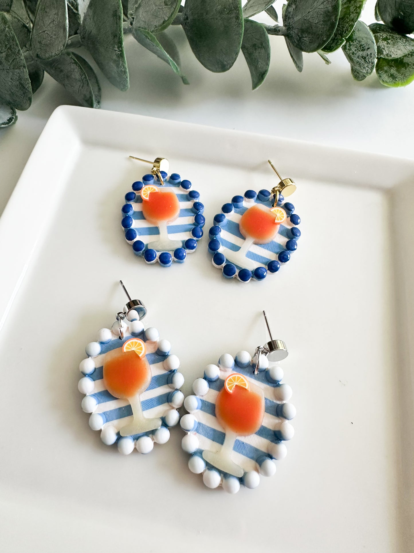 Aperol Spritz Earrings
