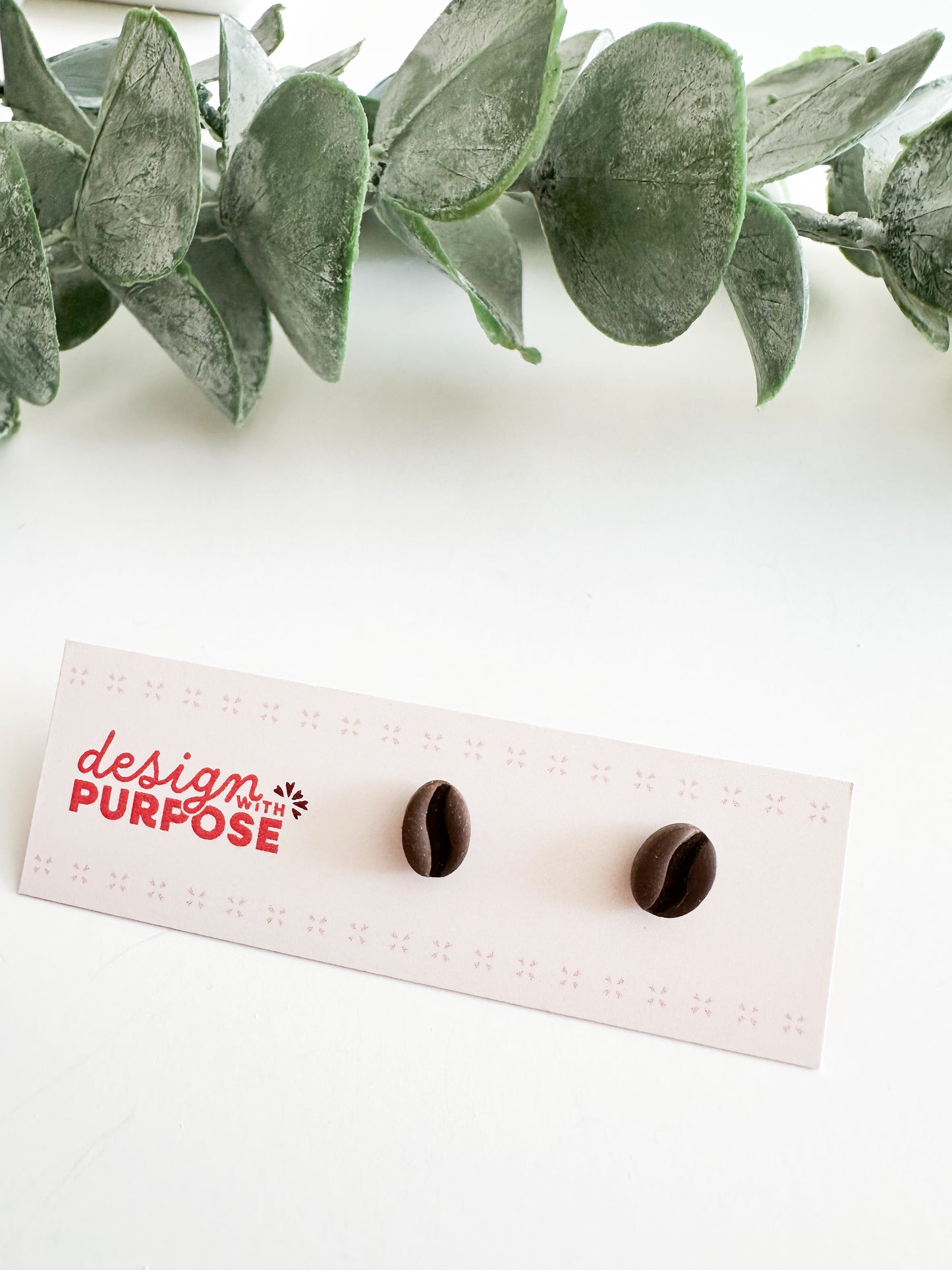 Coffee Bean Stud