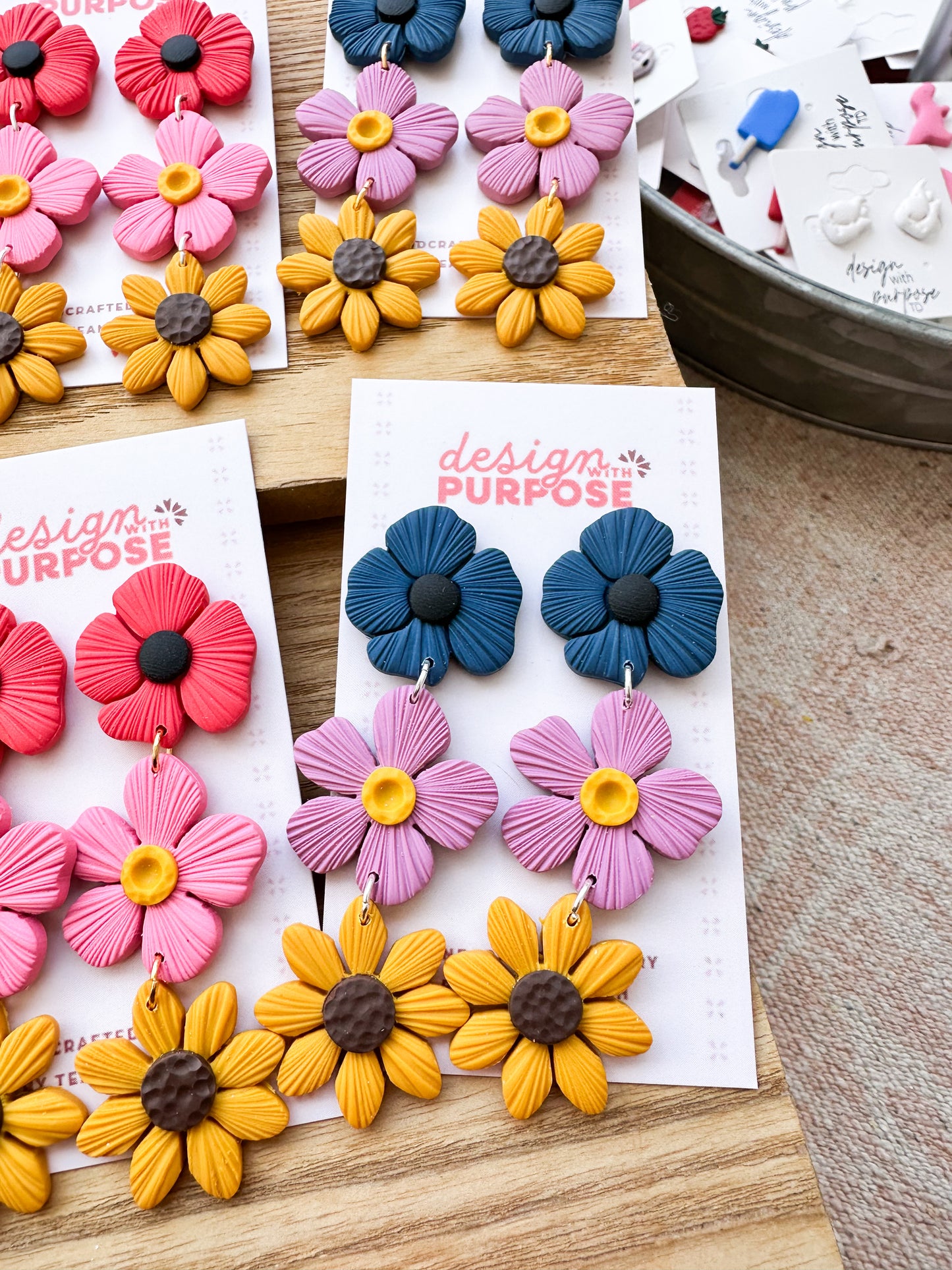 Bold Flower Dangles