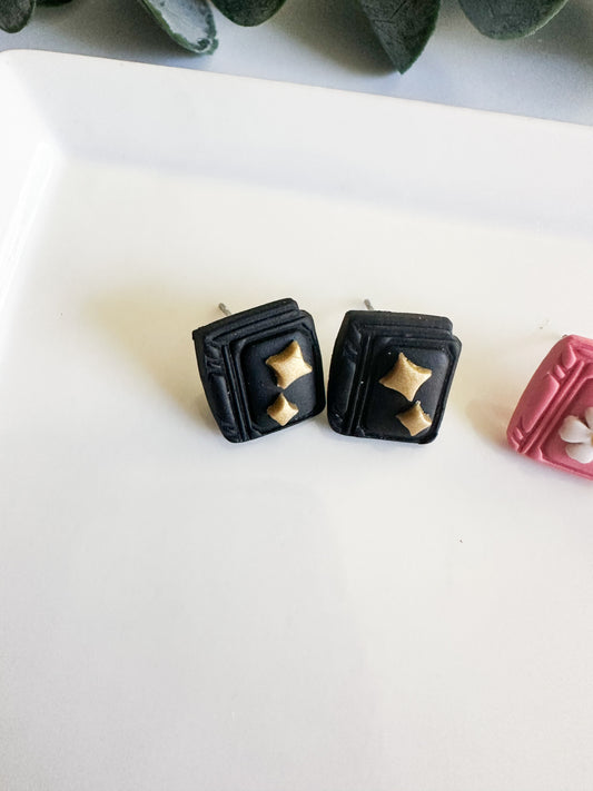 Book Stud Earrings