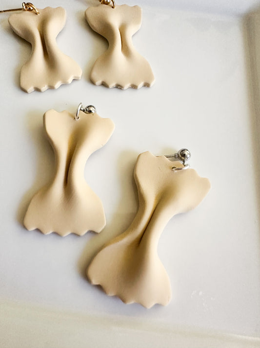 Bowtie Pasta Earrings