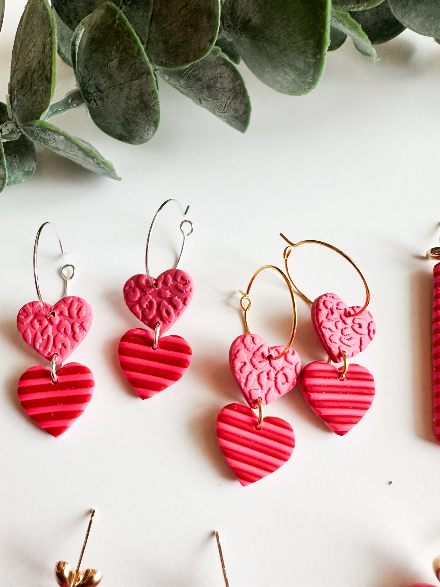 Valentines Stripe Dangles