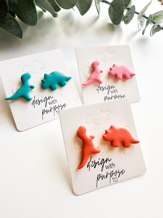 Dinosaur Stud Earrings