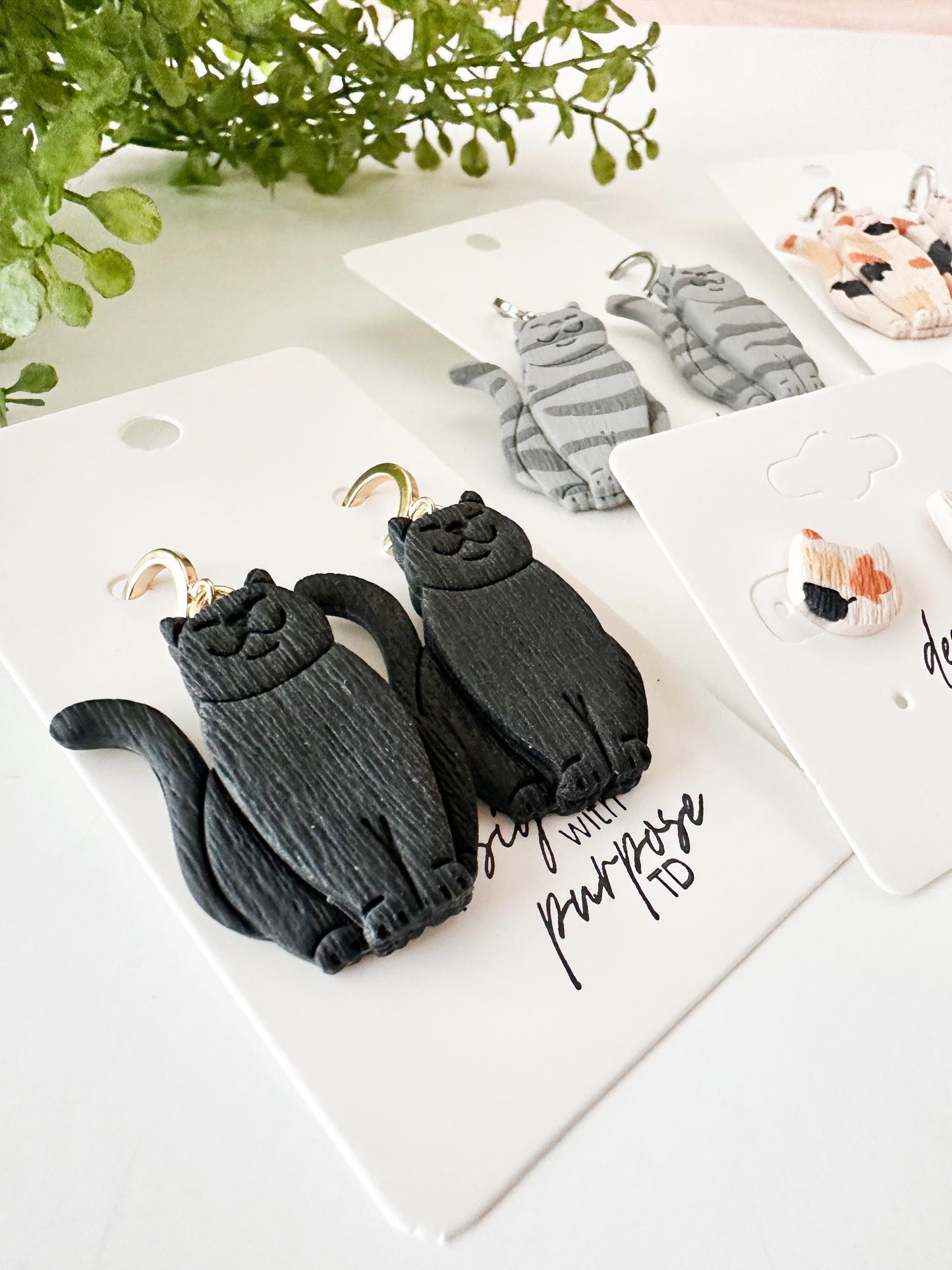 Cat Dangle Earrings