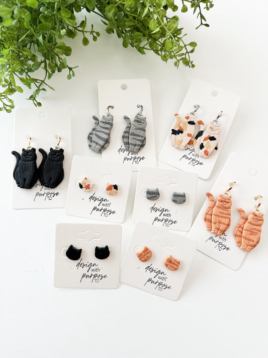 Cat Stud Earrings