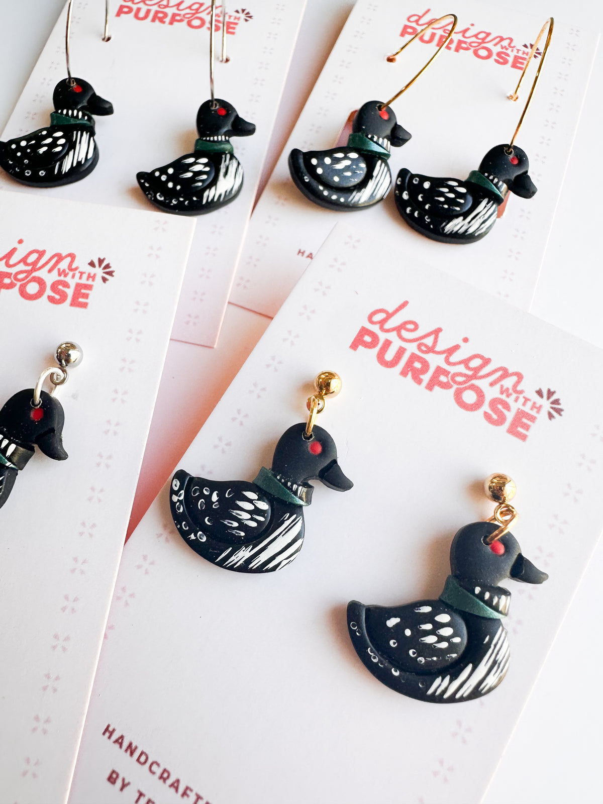 Loon Duck Earrings