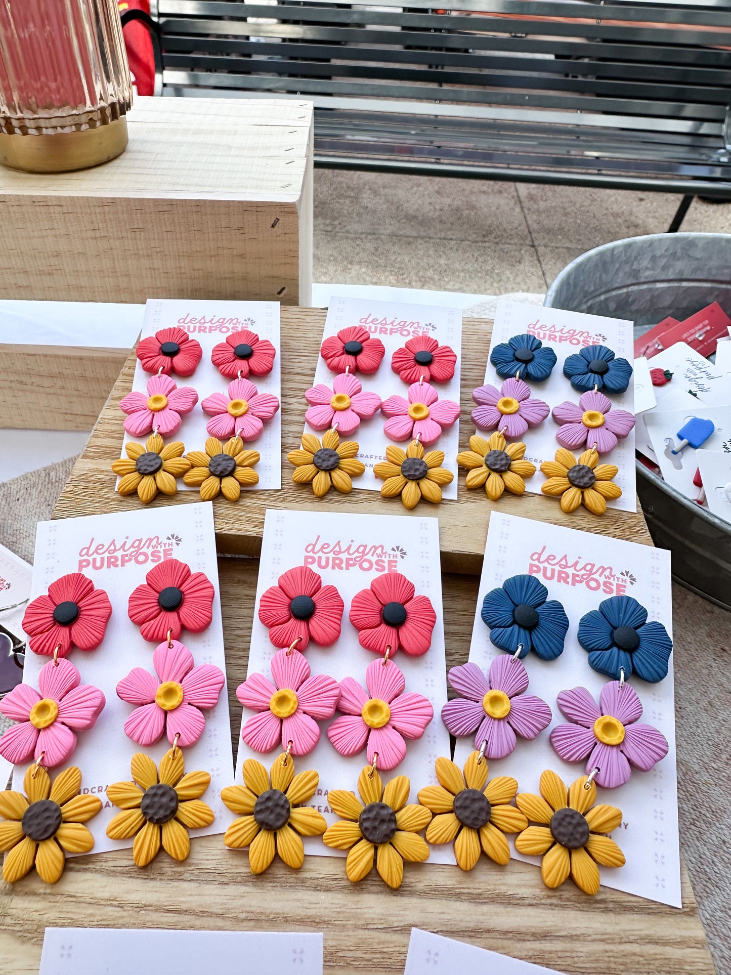 Bold Flower Dangles