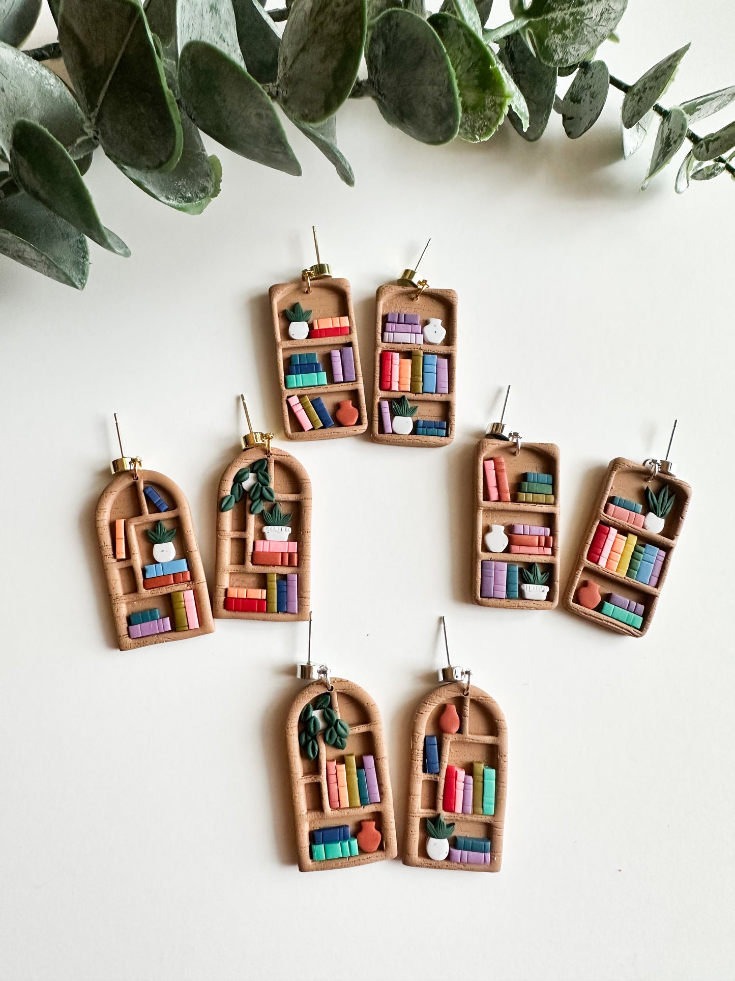 Bookshelf Earrings