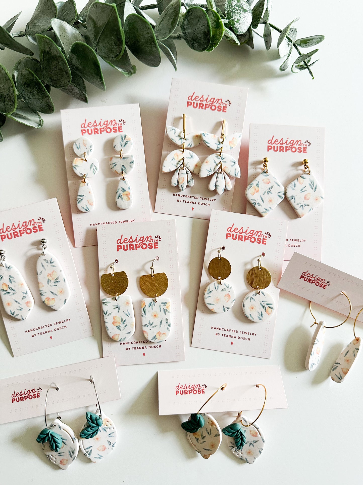 Lemon Print Earrings