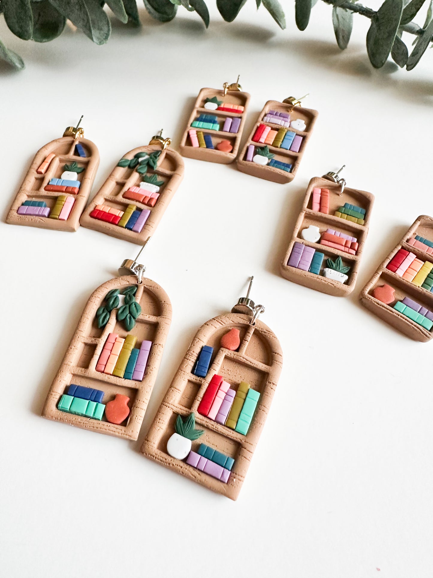 Bookshelf Earrings
