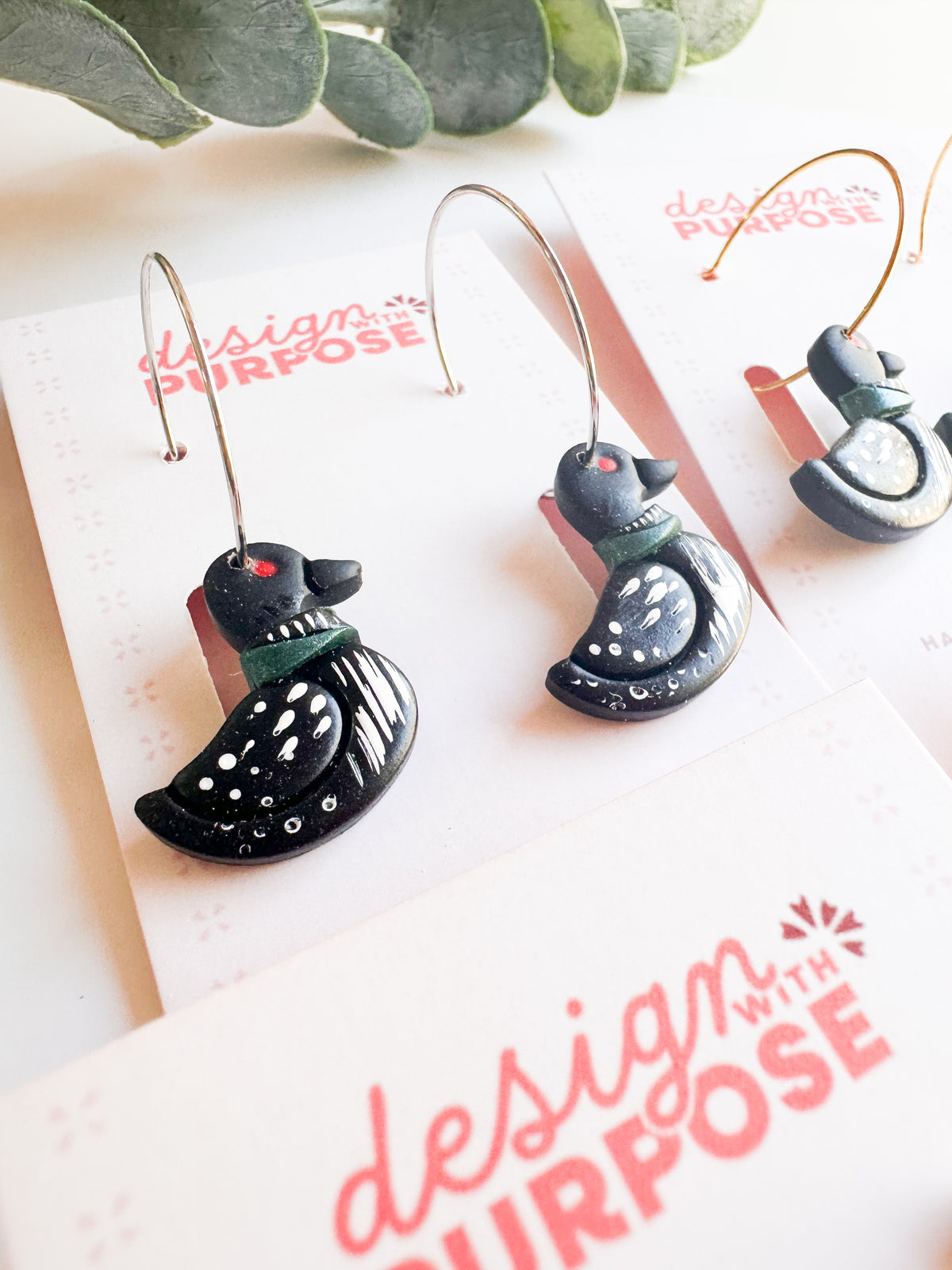 Loon Duck Earrings