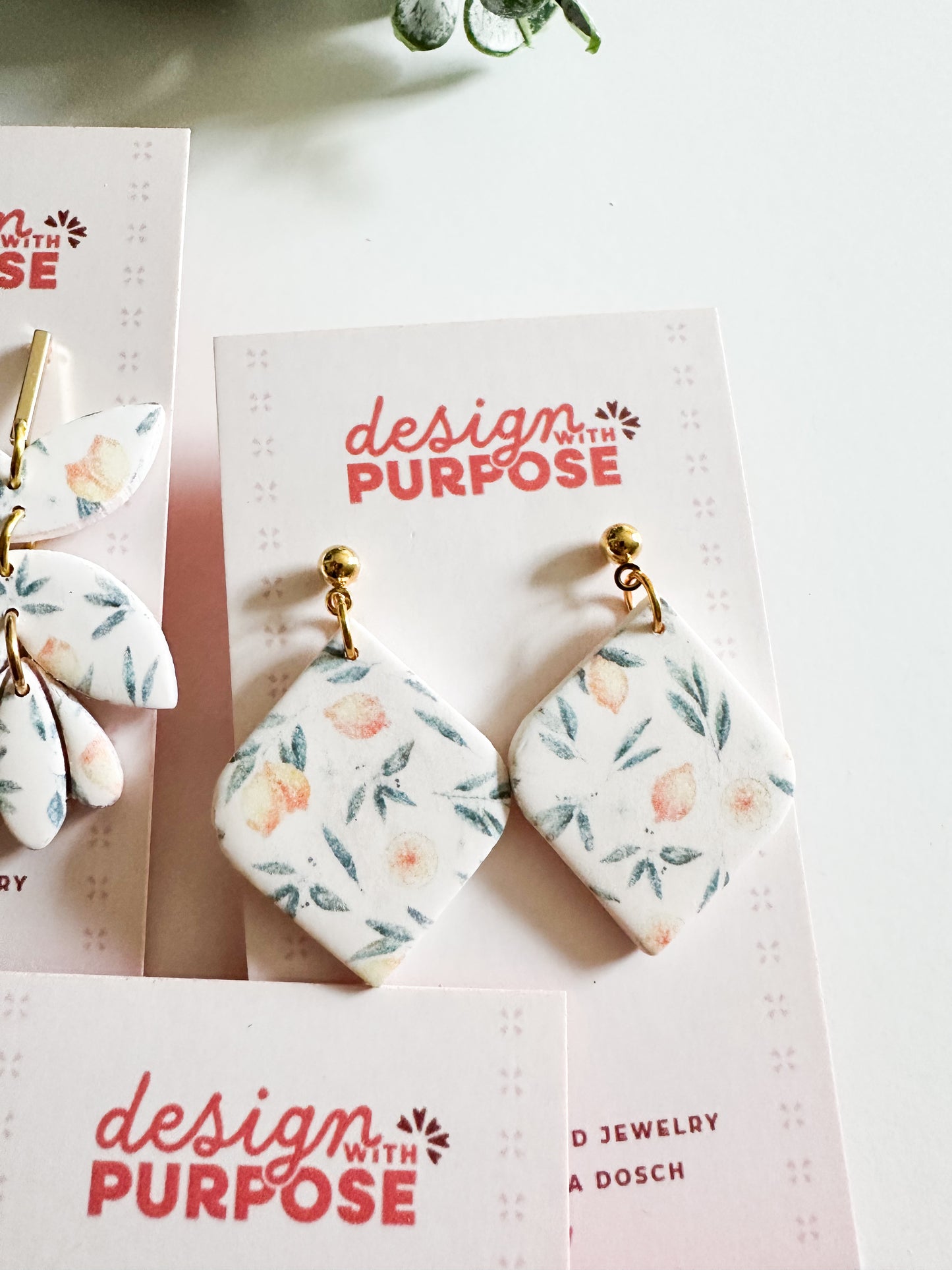 Lemon Print Earrings