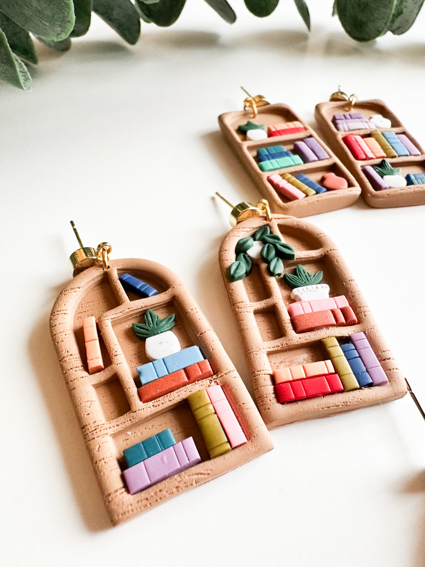 Bookshelf Earrings