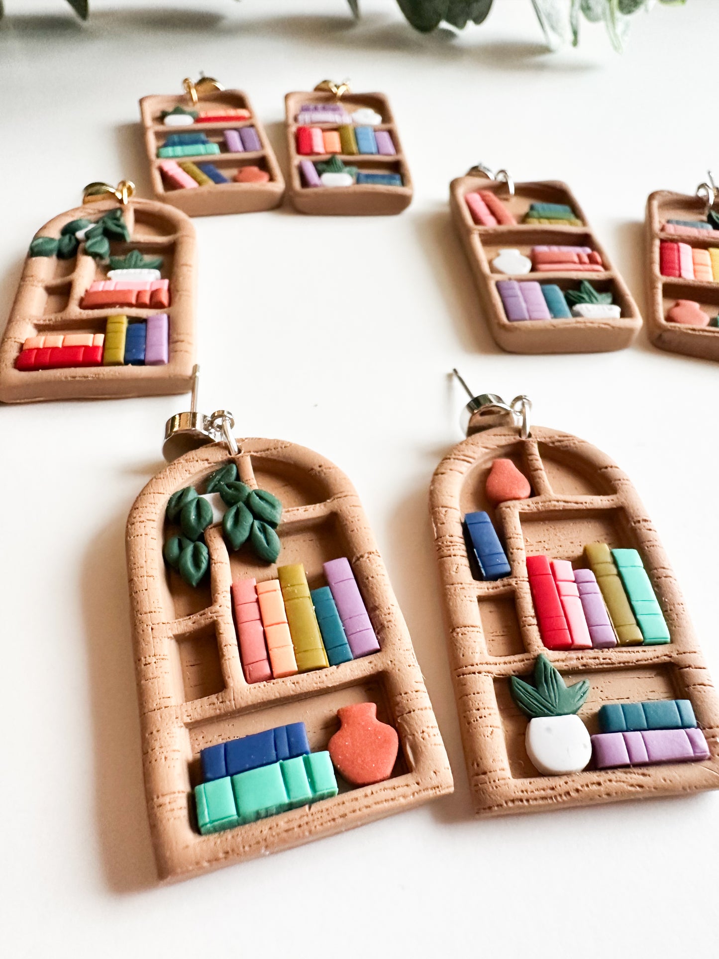 Bookshelf Earrings