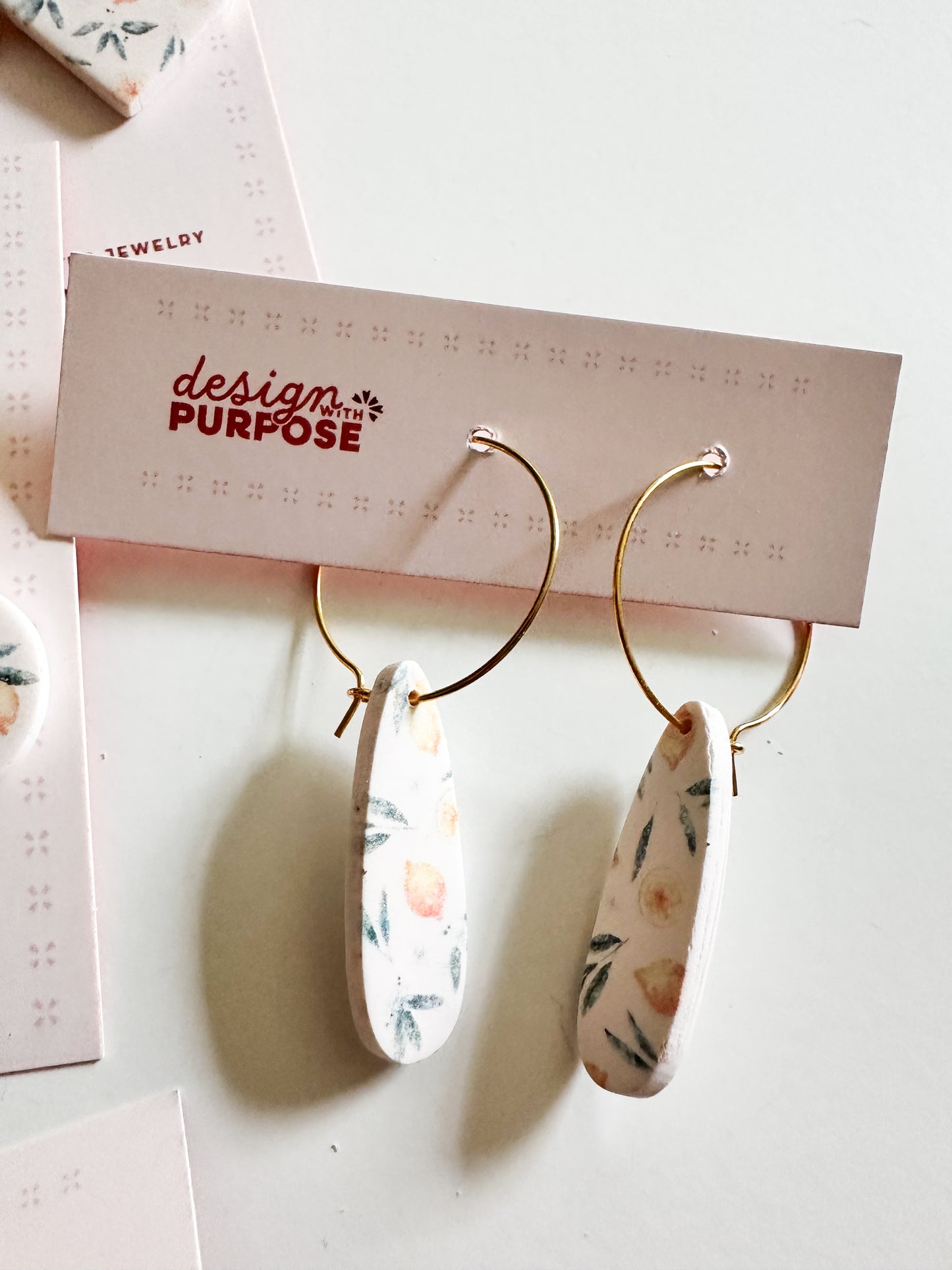 Lemon Print Earrings