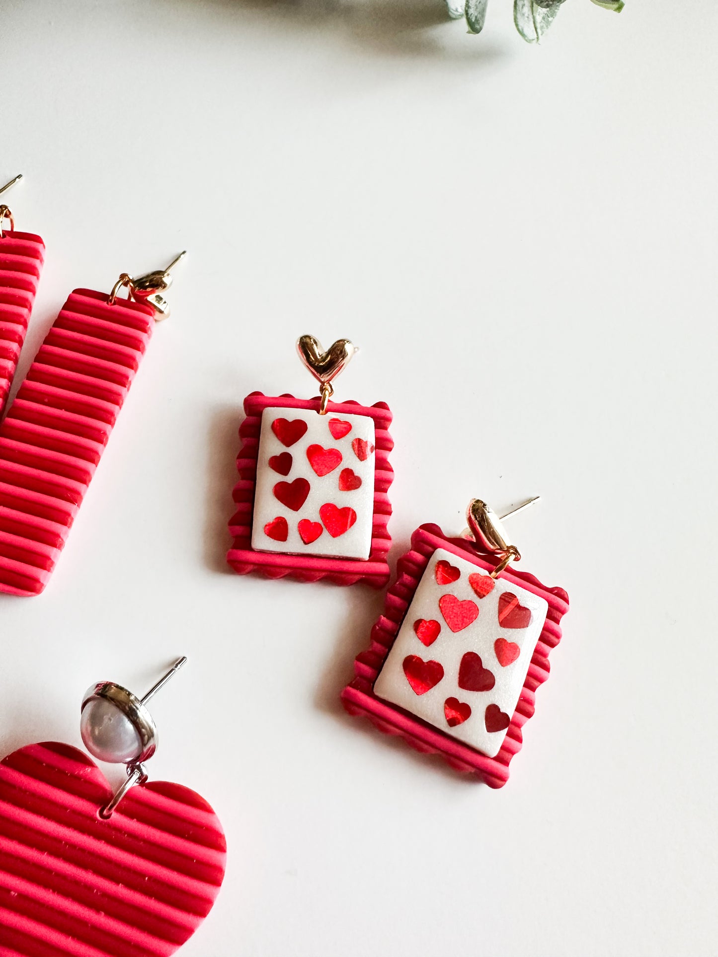 Valentines Stripe Dangles