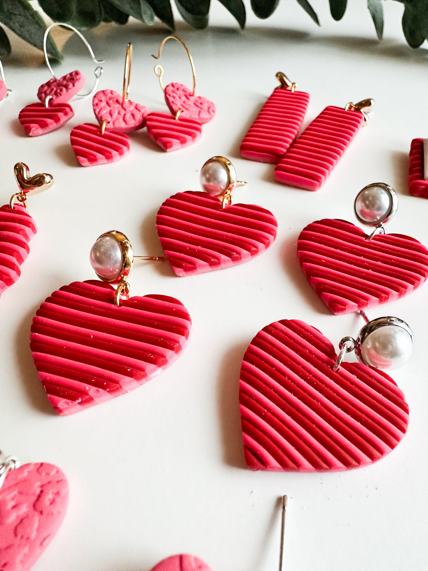 Valentines Stripe Dangles