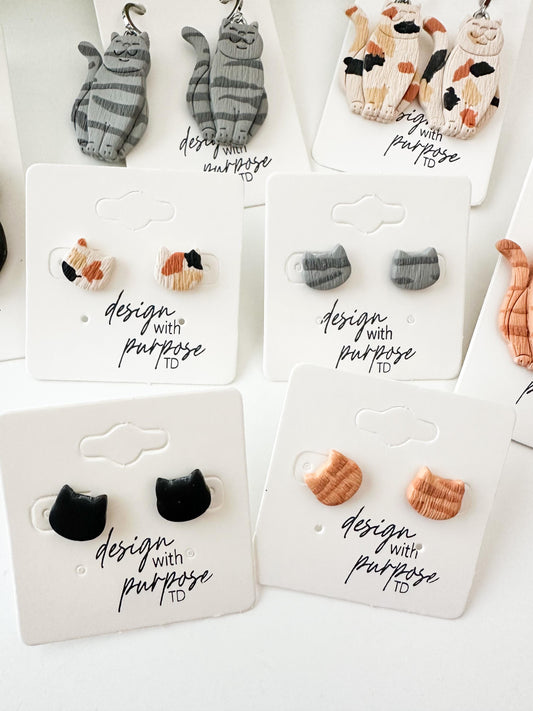 Cat Stud Earrings