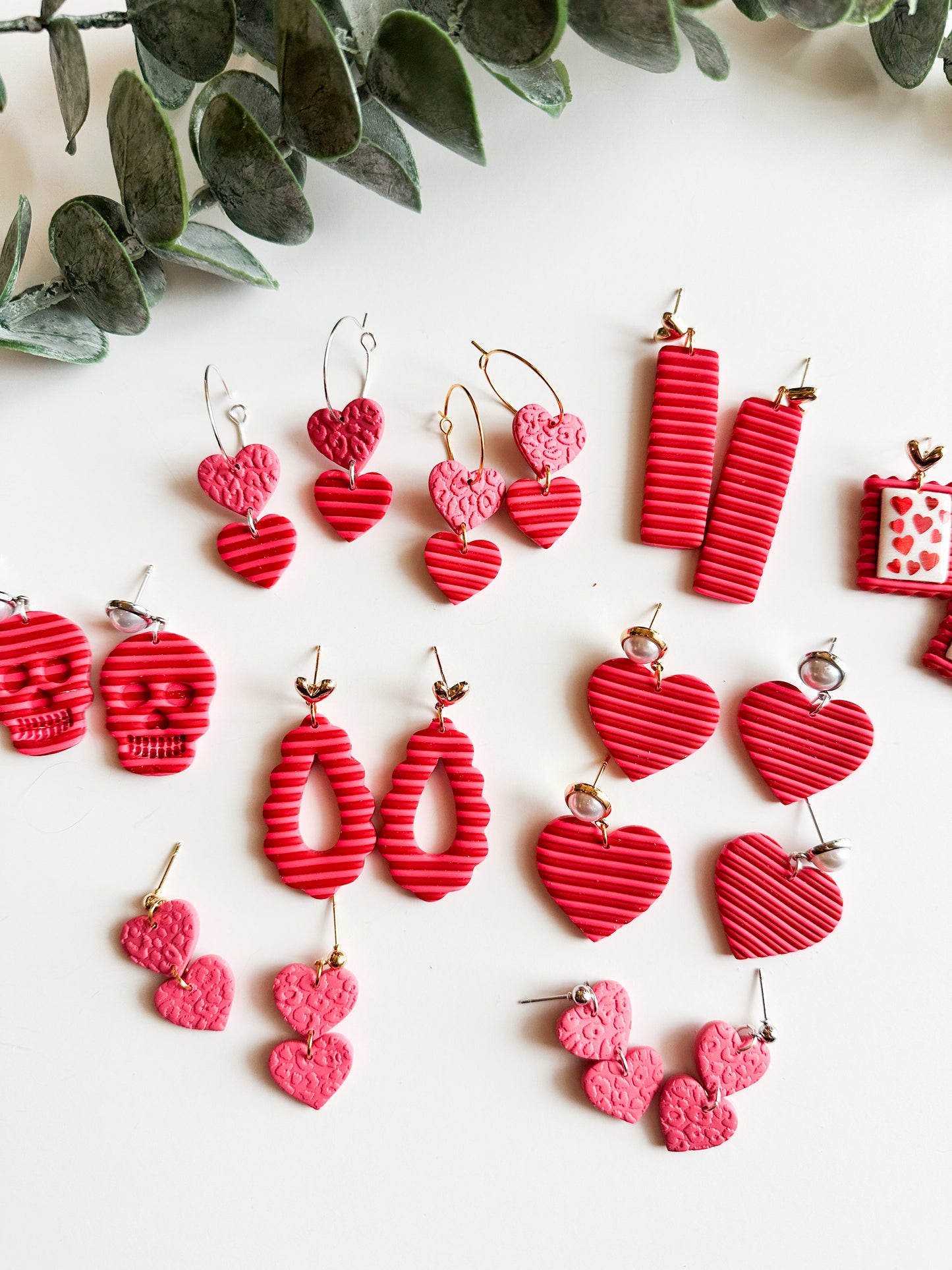 Valentines Stripe Dangles