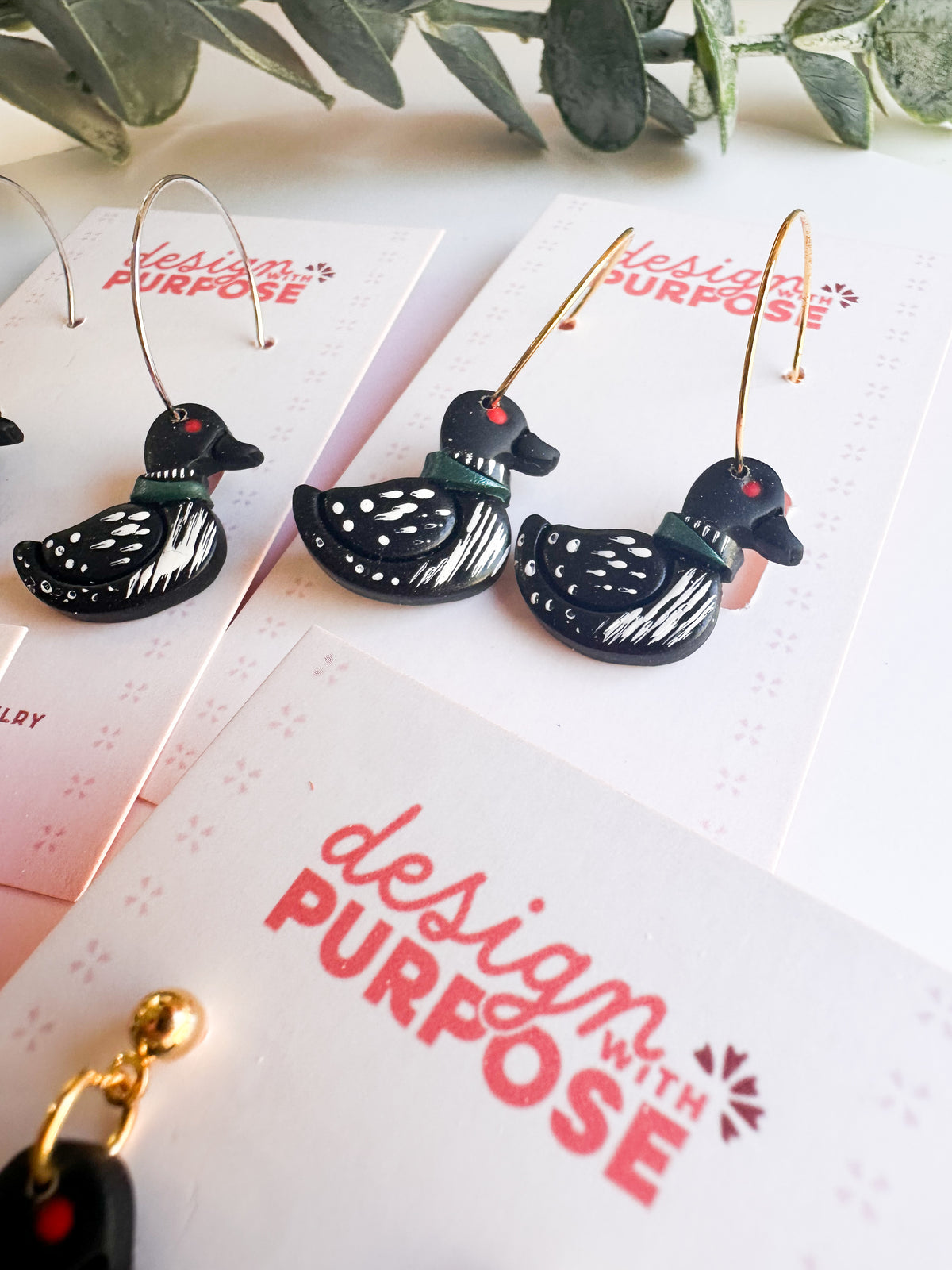 Loon Duck Earrings