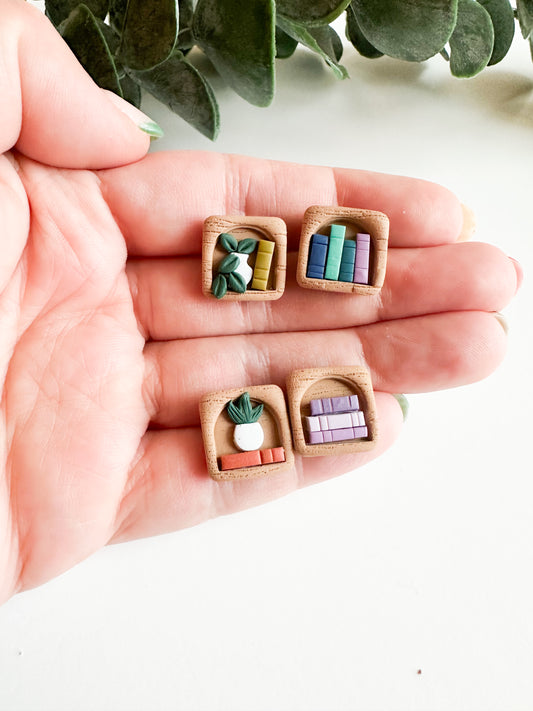 Bookshelf Earrings