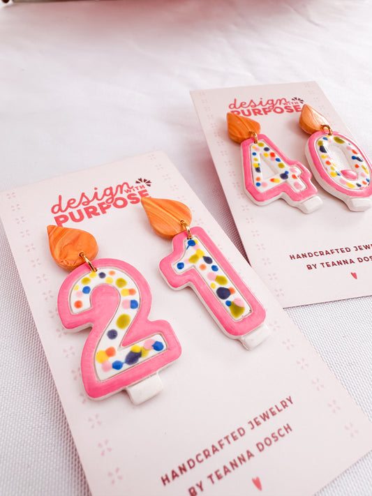 Birthday Candle Earrings