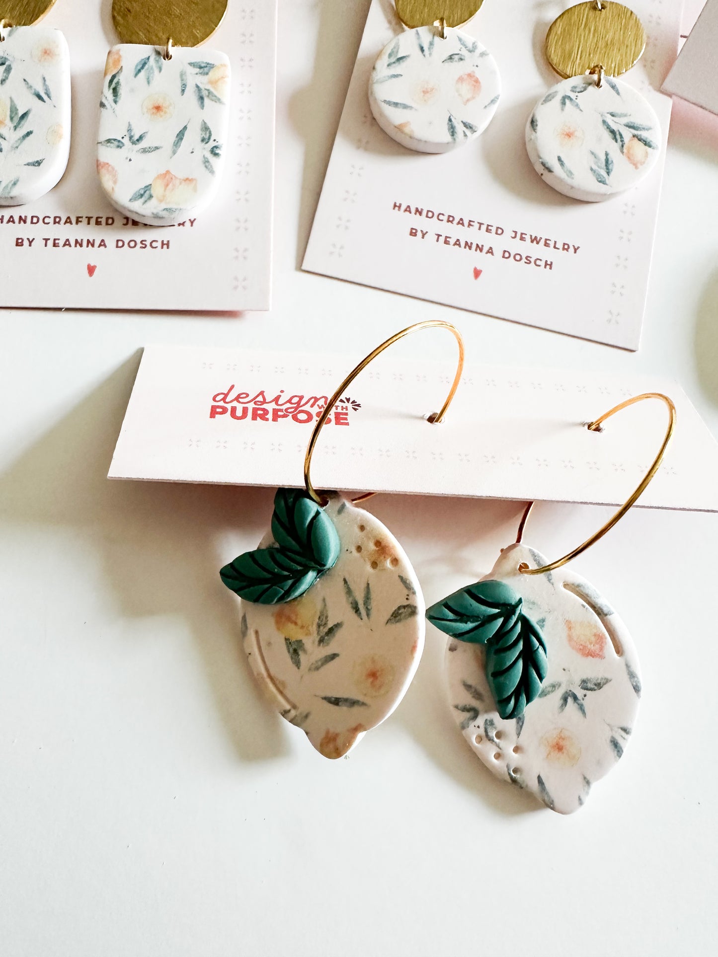 Lemon Print Earrings