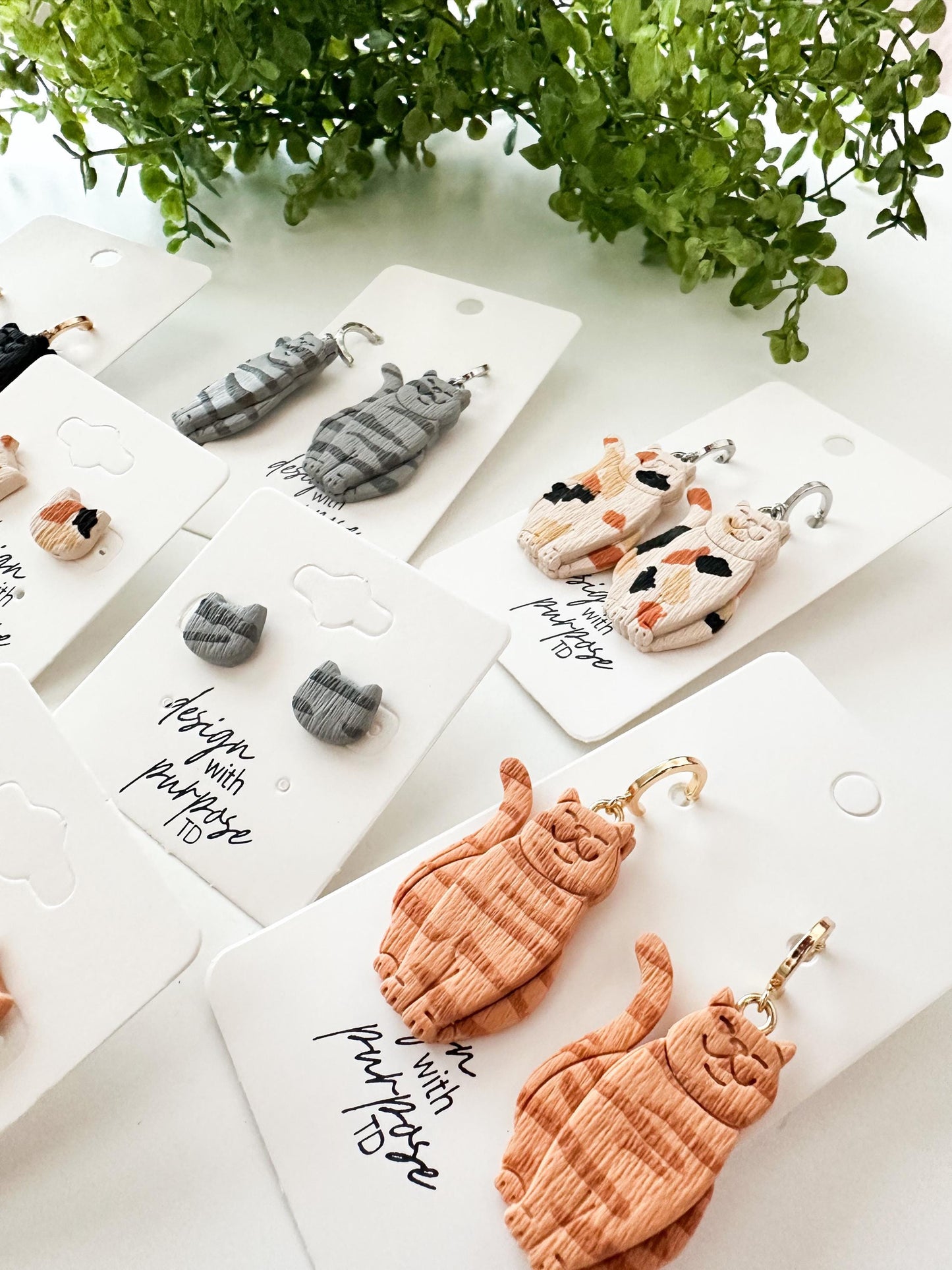 Cat Stud Earrings