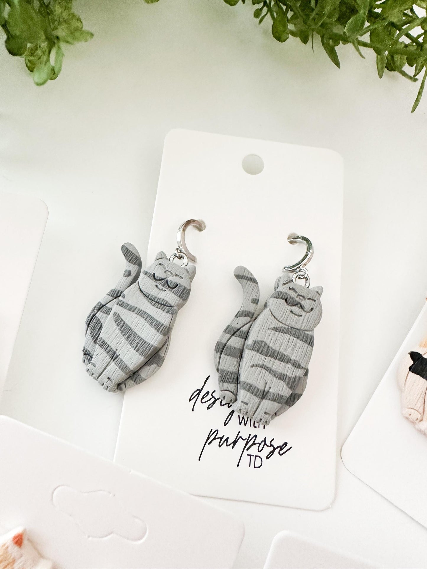 Cat Dangle Earrings