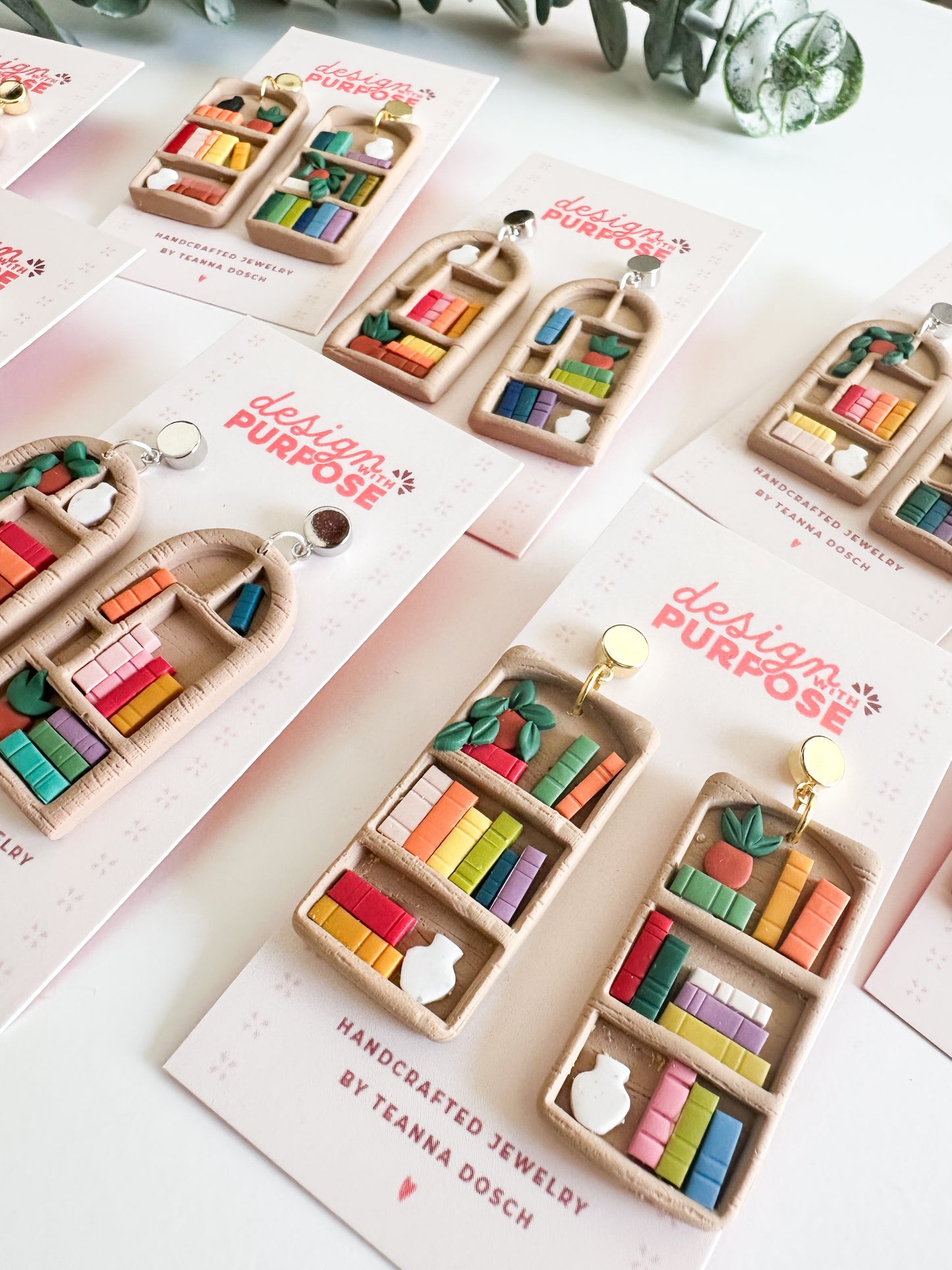 Bookshelf Earrings