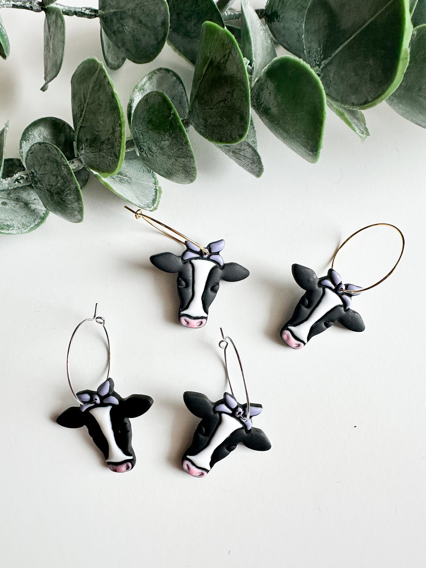 Cow Bow Earrings