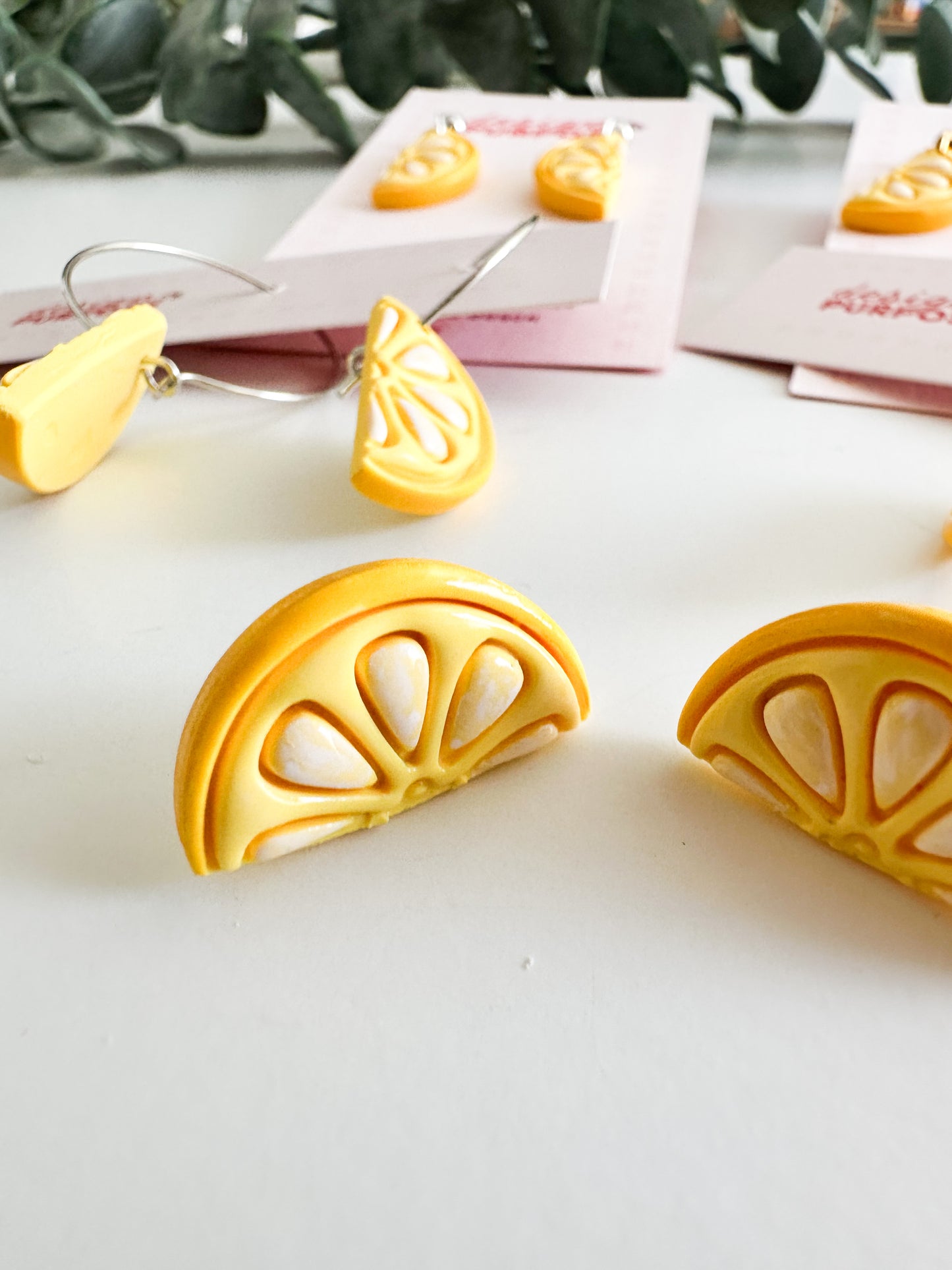 Lemon Wedge Earrings