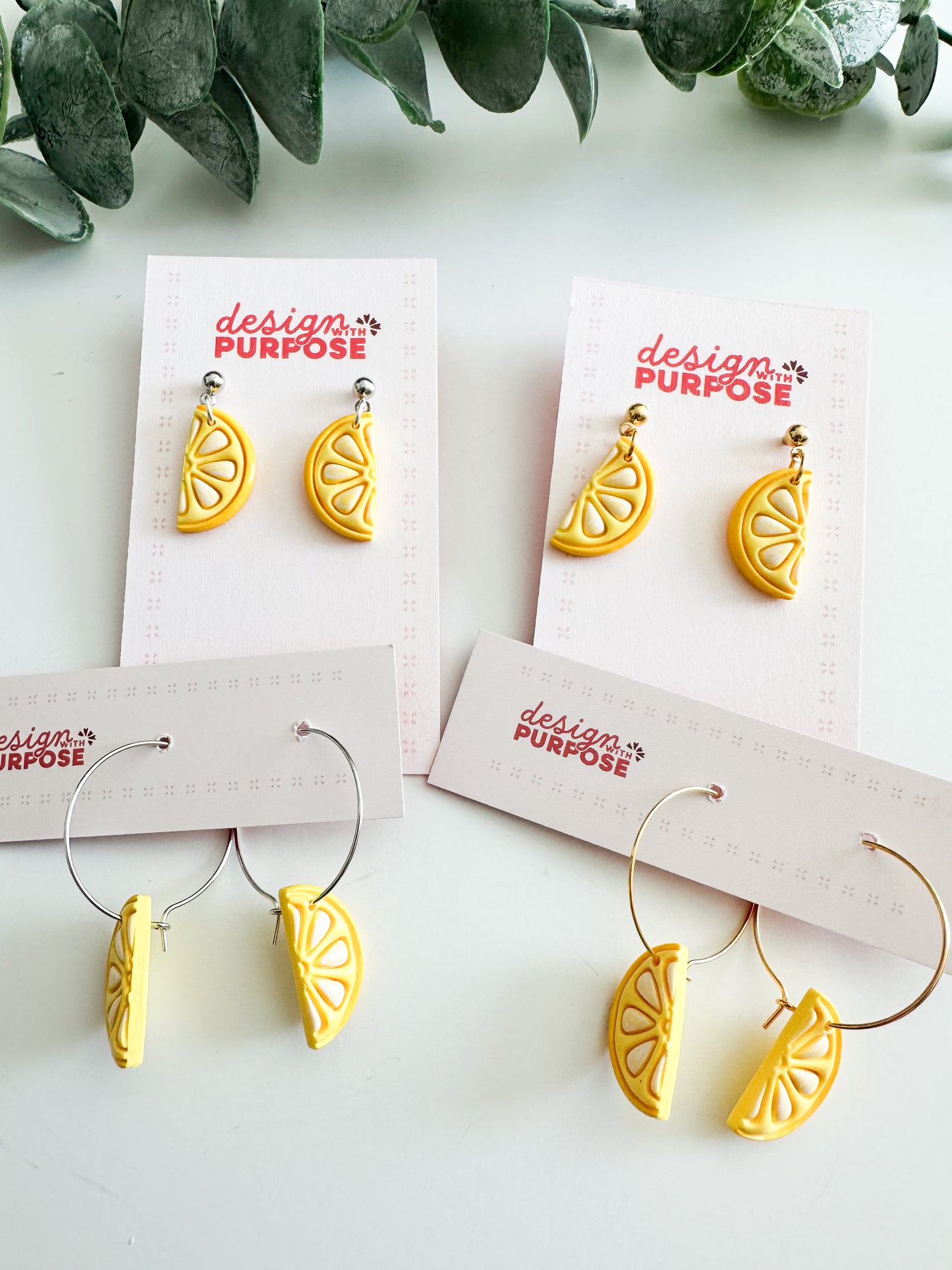 Lemon Wedge Earrings