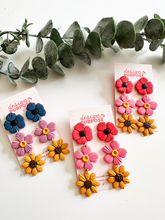 Bold Flower Dangles