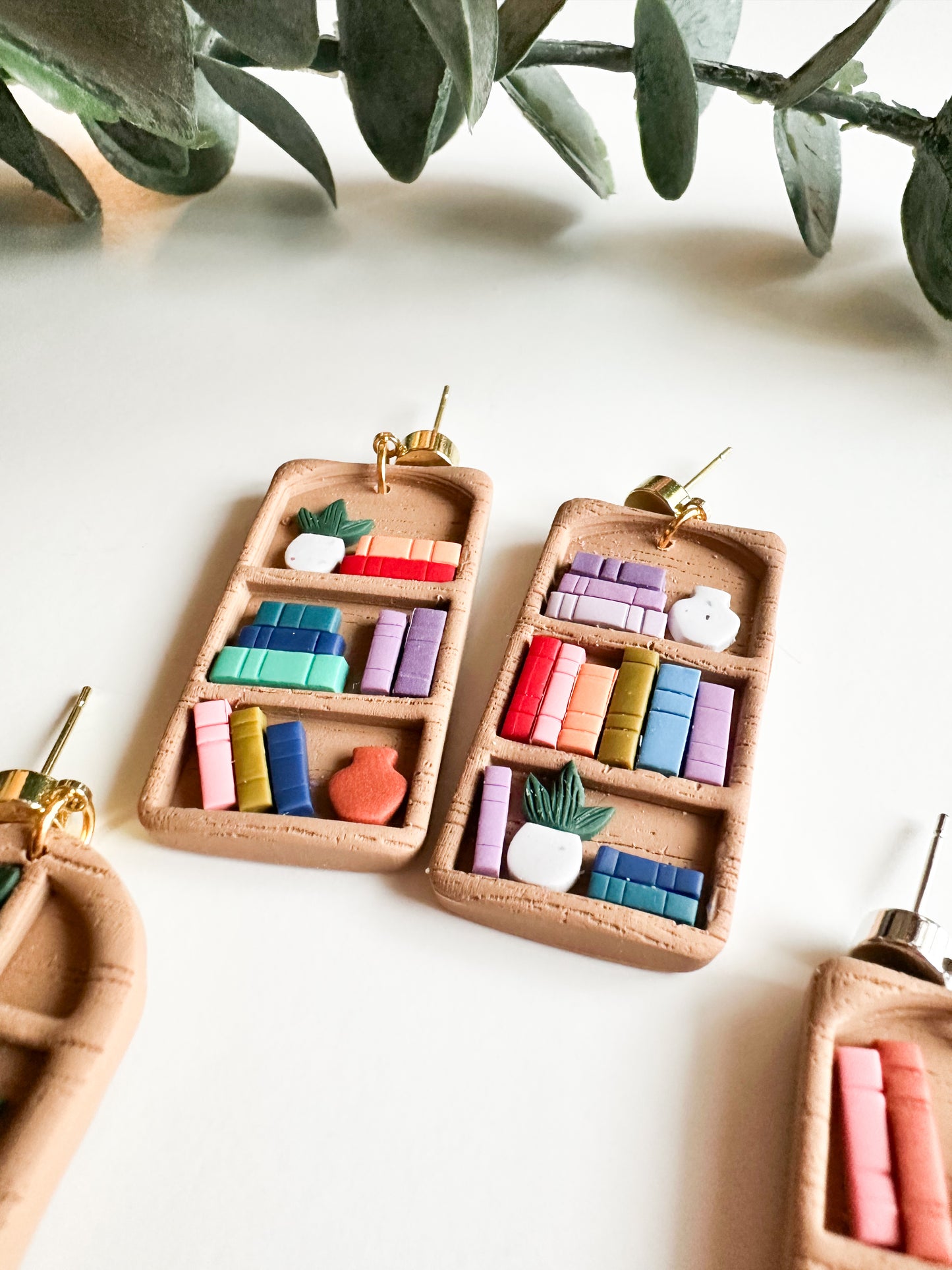 Bookshelf Earrings