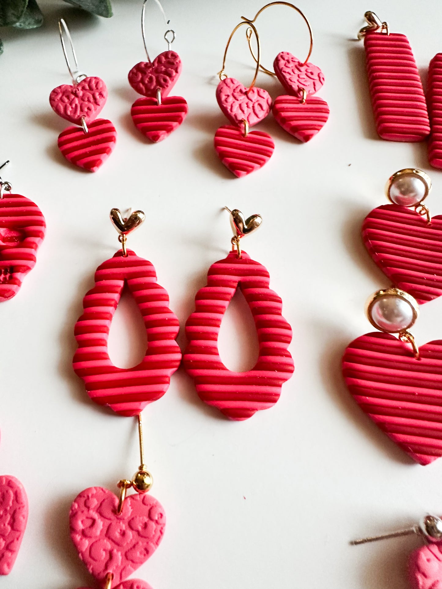 Valentines Stripe Dangles