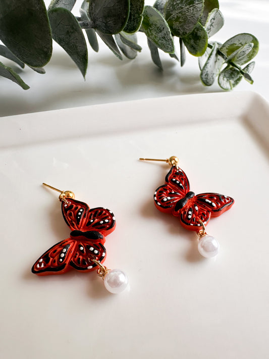 Monarch and Pearl Dangles