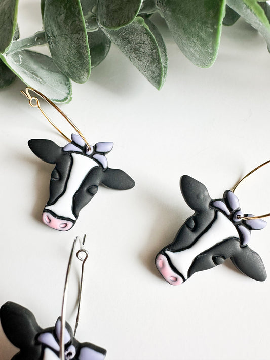Cow Bow Earrings