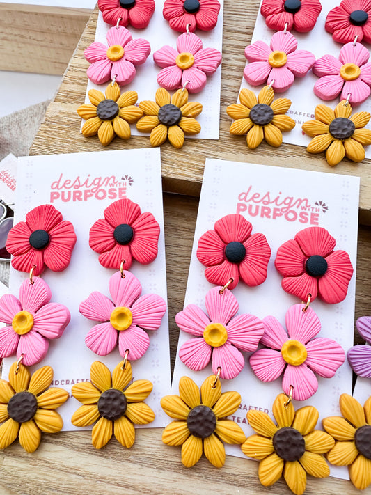 Bold Flower Dangles
