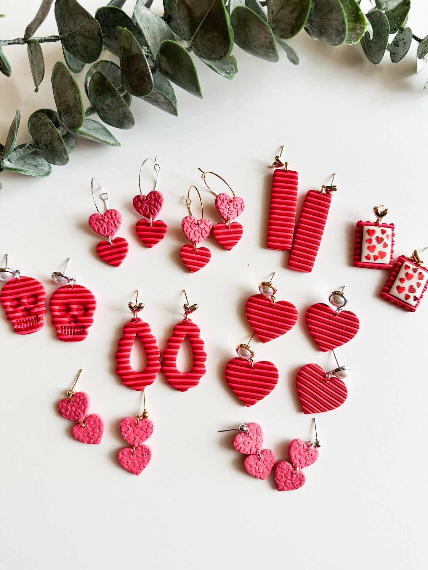Valentines Stripe Dangles