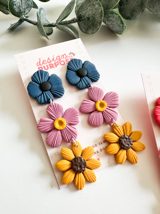 Bold Flower Dangles