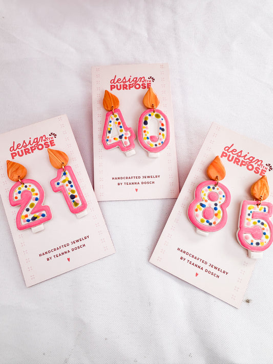 Birthday Candle Earrings