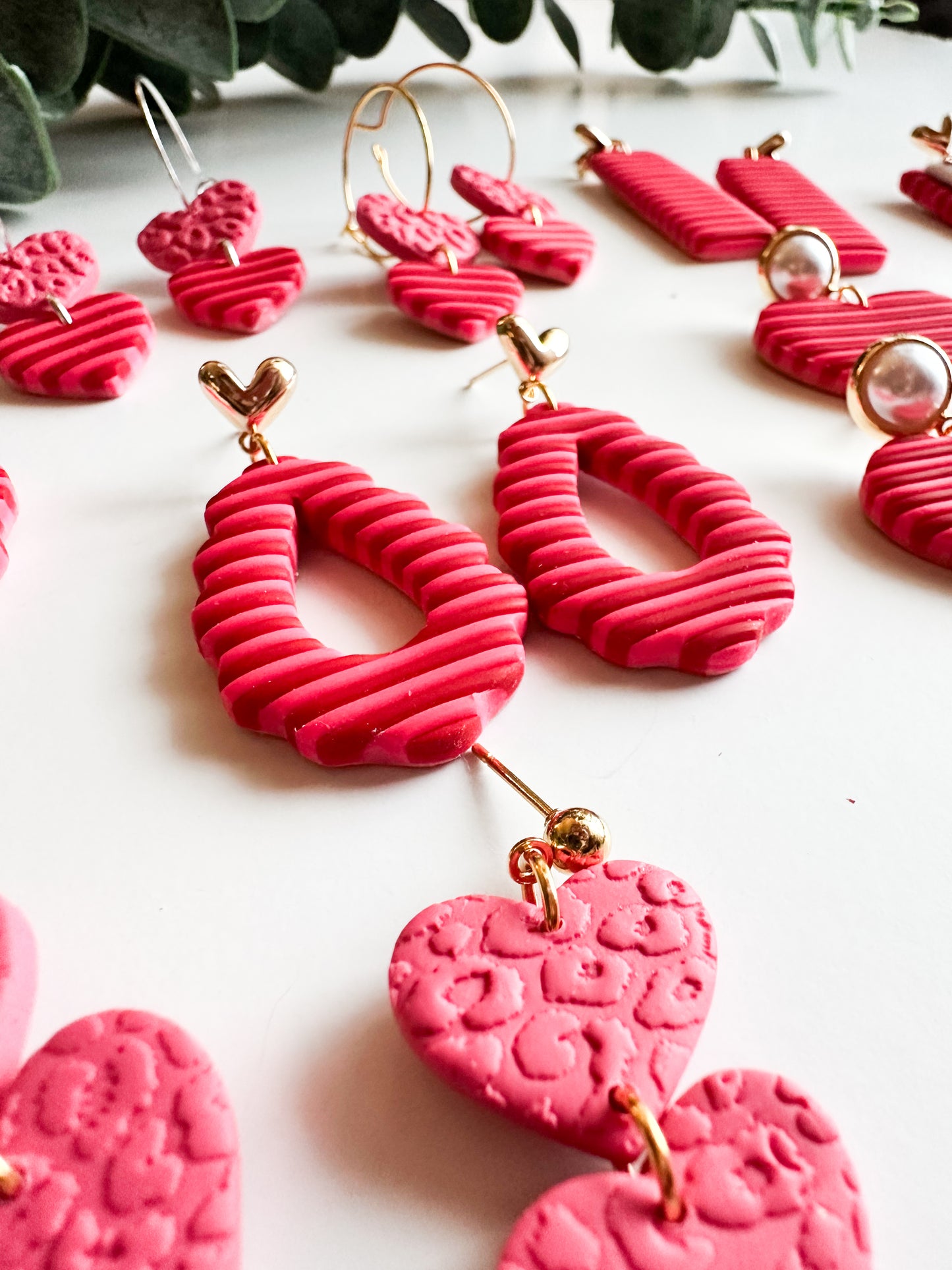 Valentines Stripe Dangles