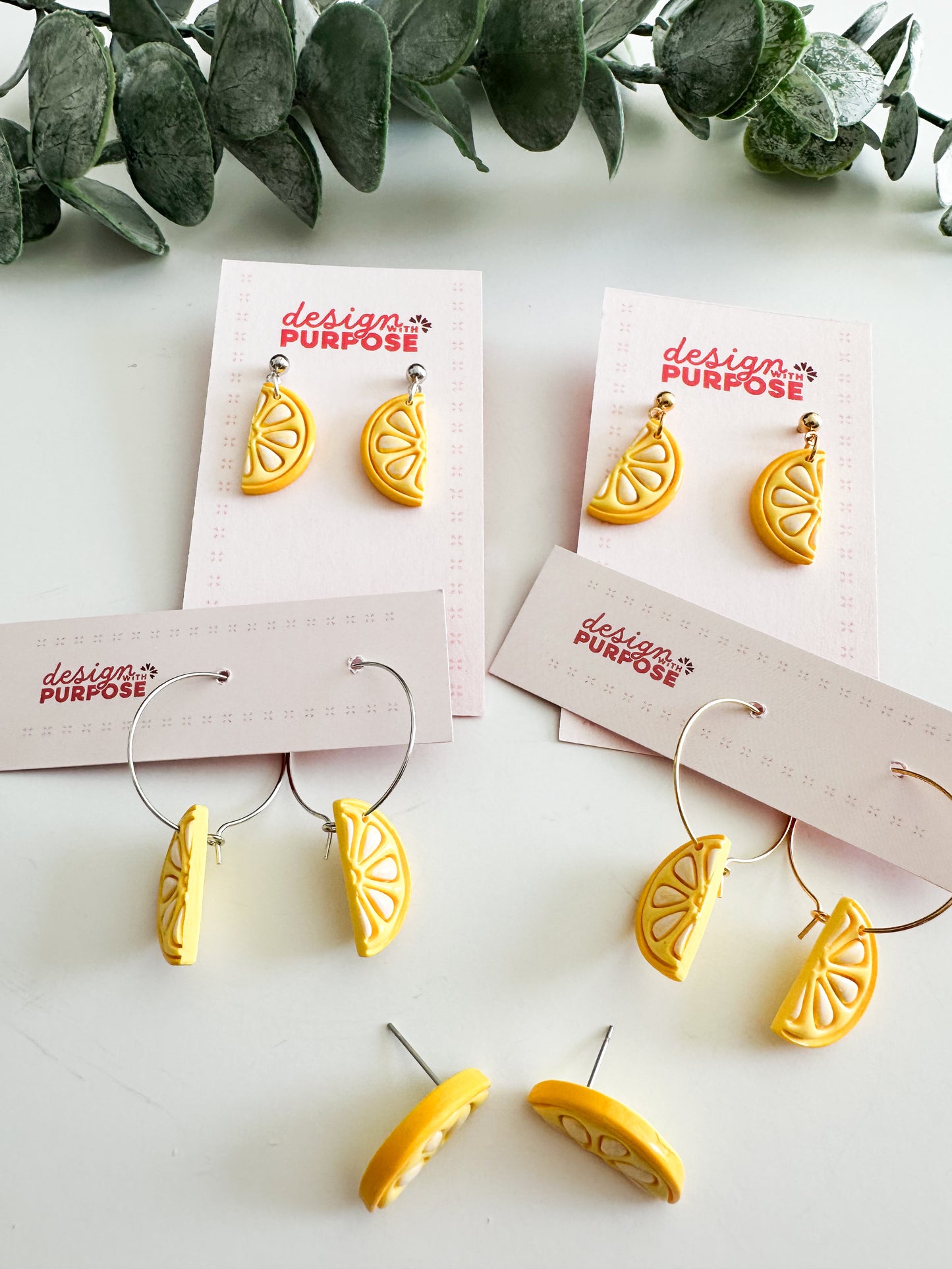 Lemon Wedge Earrings